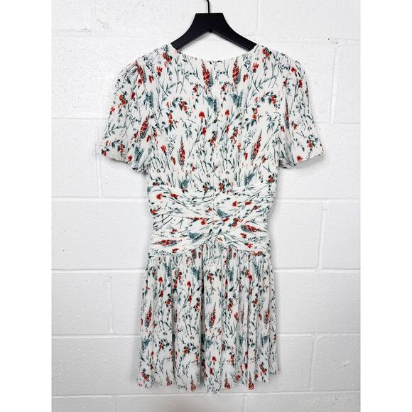 Maje Floral Mini Dress - White and Red - Picture 3 of 12